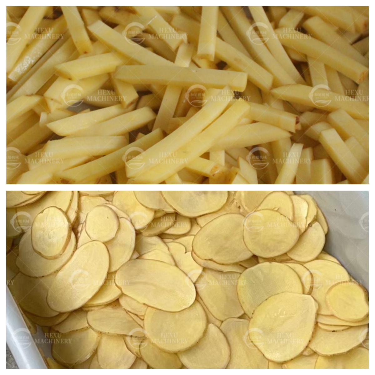 potato peeling and cutting machine