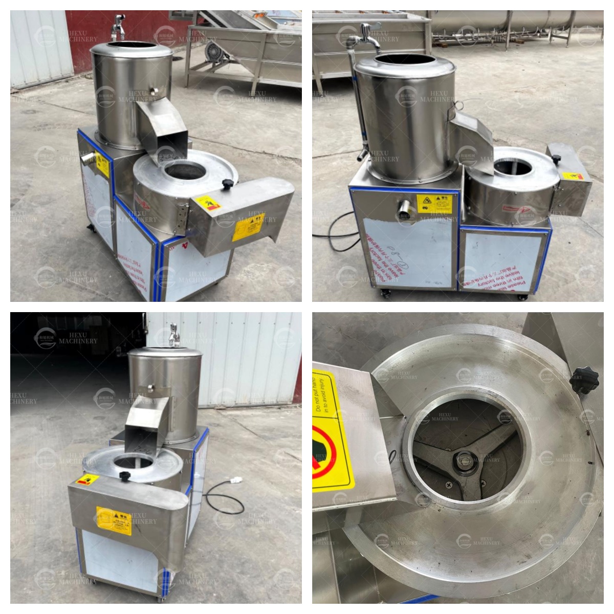 potato washing and cutting machine
