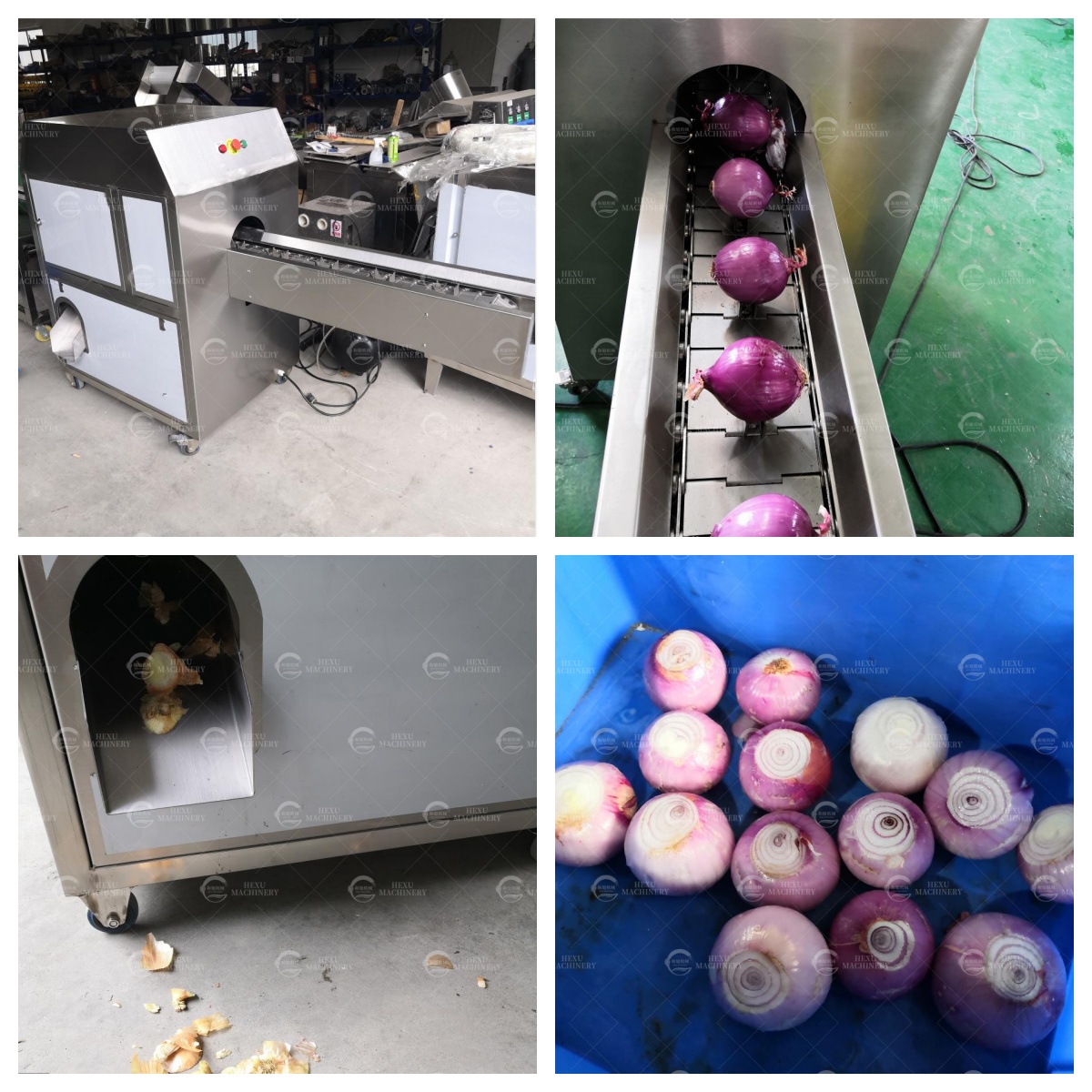 onion roots cutting machine