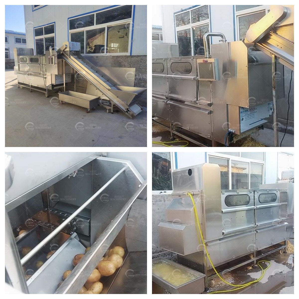 industrial potato peeling line