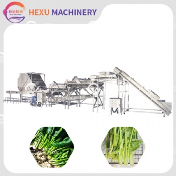 Spinach Vibrating and Air Knife Cleaning Line